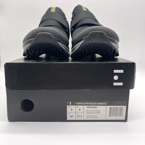 Tiem Men's Cycling Slipstream Black Citron SPD Cleats Sneakers Brand New US 9 - Picture 2 of 16